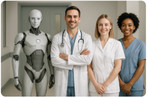 Humanoid and Staff